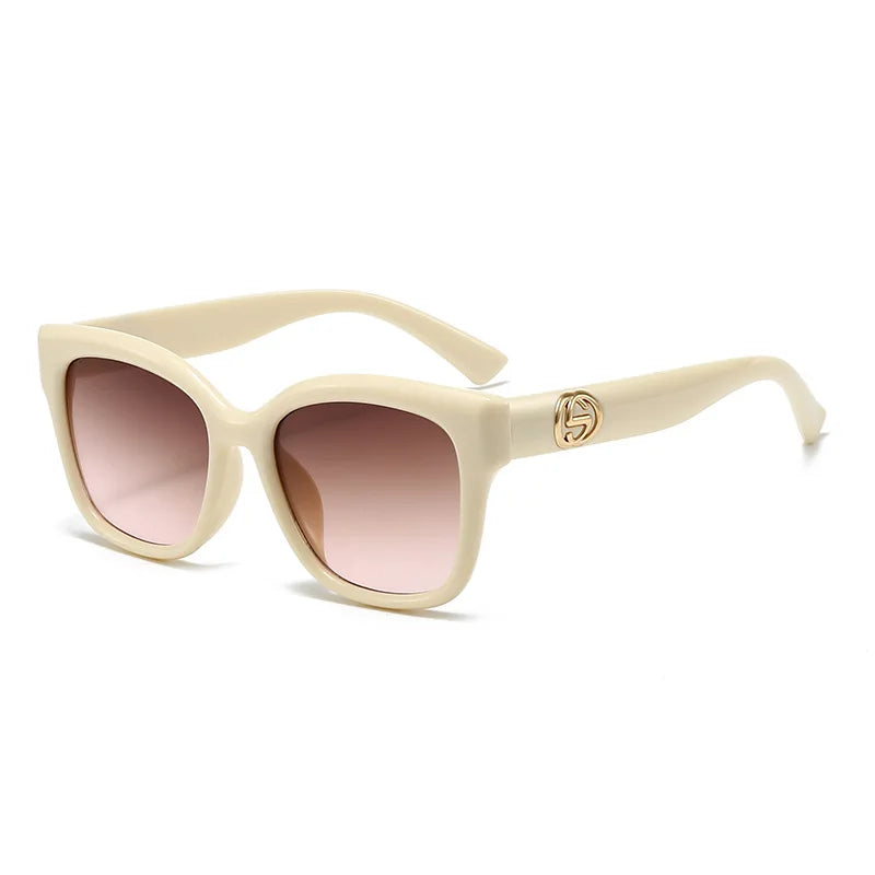 Retro Minimalist Solid Color Fashion Glasses with Decorative Temple Tips for Street Photography And Daily Wear